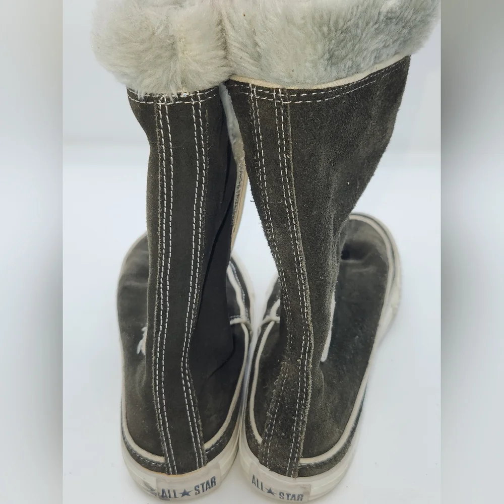 Converse All Star Faux Fur Lined Gray‎ Suede Winter Boots